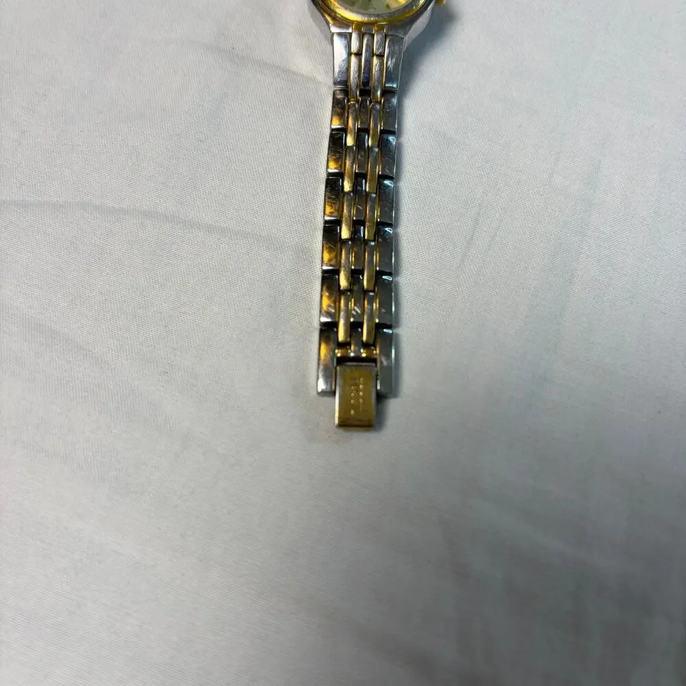 Fossil F2 womens silver, gold watch ES-9441, 2 toned. Needs battery